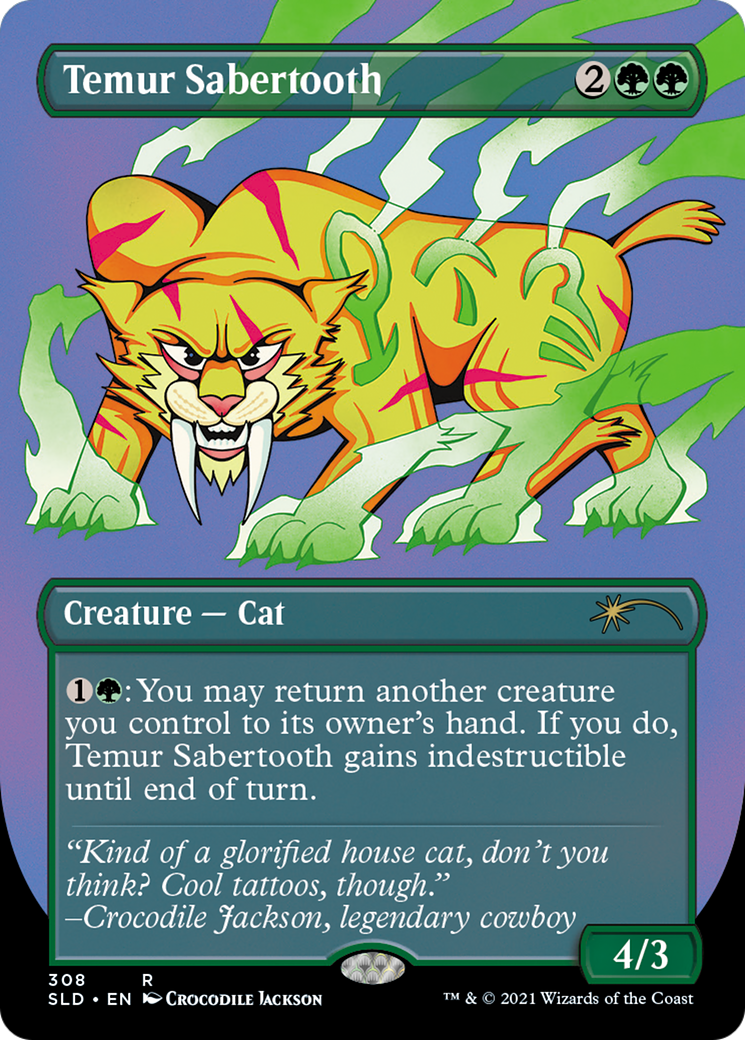 Image of Temur Sabertooth (SLD-308) - Secret Lair Drop (Borderless)