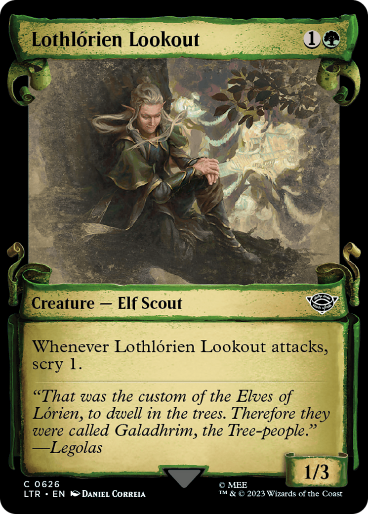 Image of Lothlorien Lookout (Showcase Scrolls) (LTR-626) - The Lord of the Rings: Tales of Middle-earth: (Showcase)