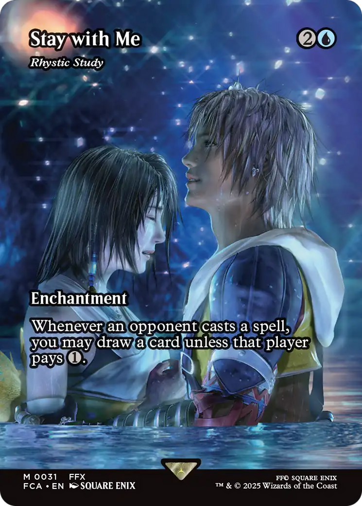Image of Stay with Me - Rhystic Study (Showcase) (FCA-031) - FINAL FANTASY: Through the Ages / Stay with Me: (enchantment) (Borderless)