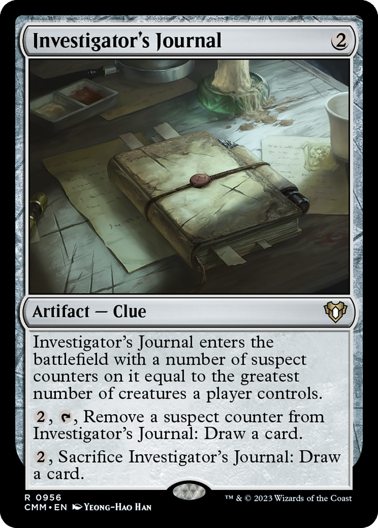 Image of Investigator's Journal (CMM-956) - Commander Masters