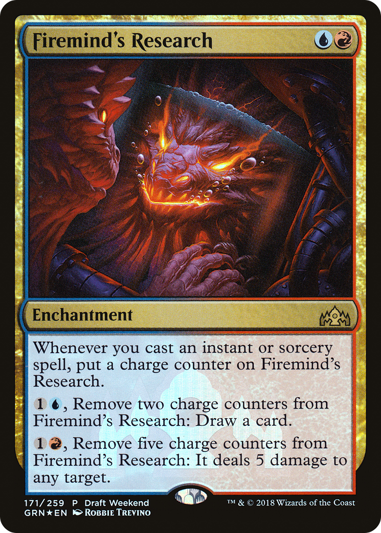 Image of Firemind's Research (Draft Weekend) (LARP-171) - Guilds of Ravnica Promos Foil