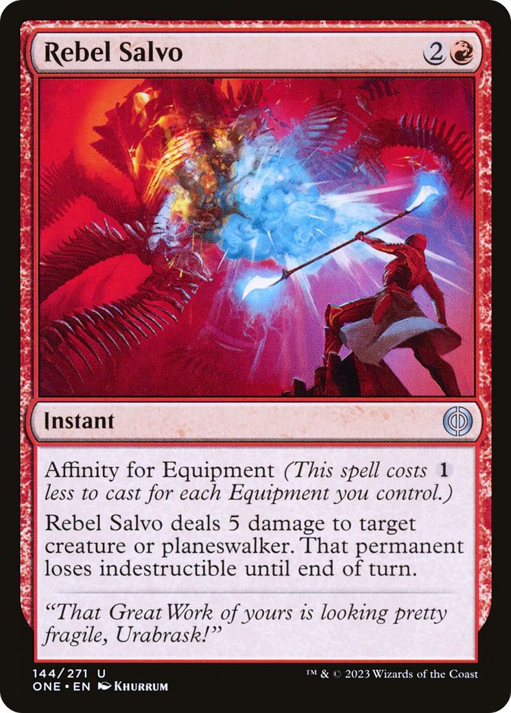 Image of Rebel Salvo (ONE-144) - Phyrexia: All Will Be One Foil