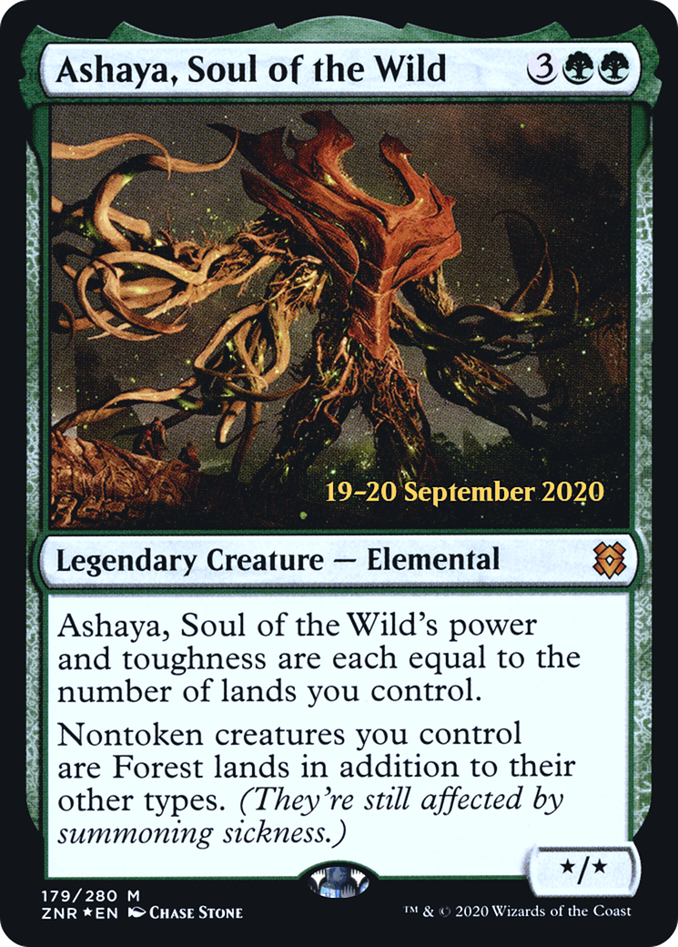 Image of Ashaya, Soul of the Wild (PRE-179) - Zendikar Rising Promos Foil