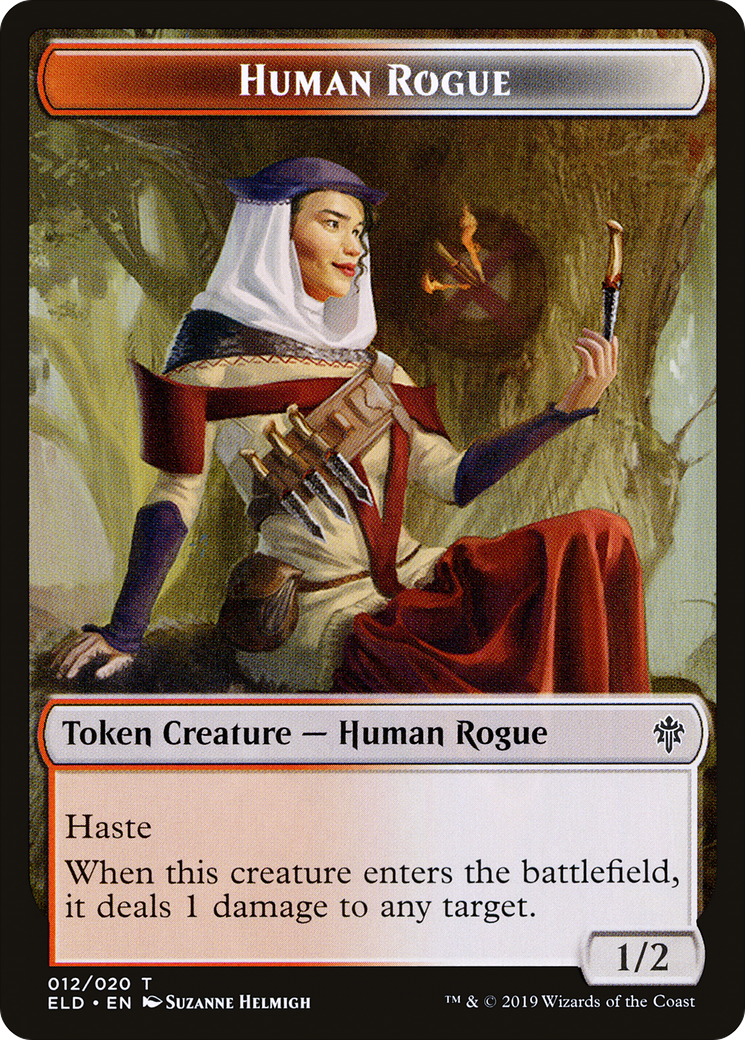 Image of Human Rogue (TELD-012) - Throne of Eldraine Tokens Foil