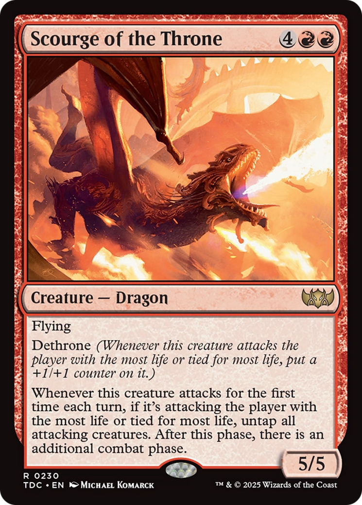 Image of Scourge of the Throne (TDC-230) - Commander: Tarkir: Dragonstorm
