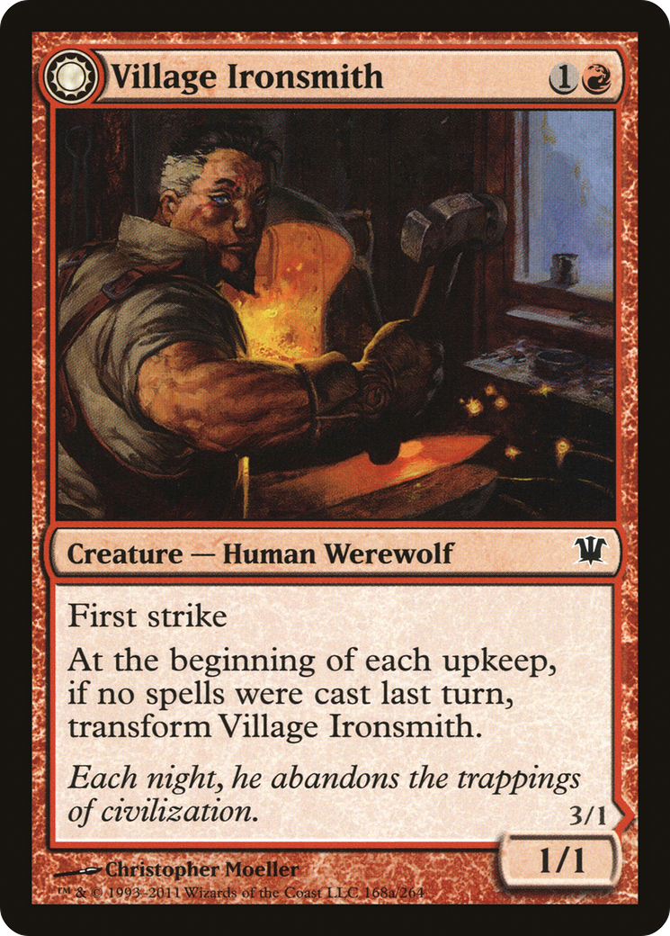 Image of Village Ironsmith (ISD-168) - Innistrad: (Double Faced Transform)