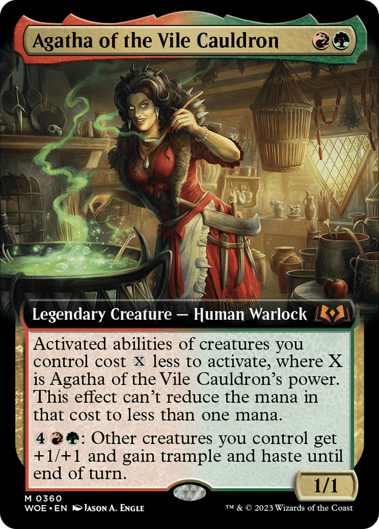 Image of Agatha of the Vile Cauldron (Extended Art) (WOE-360) - Wilds of Eldraine: (Extended Art)