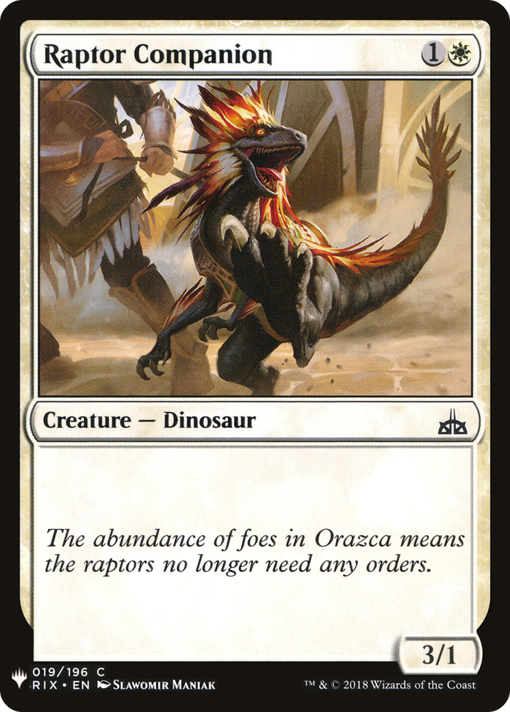 Image of Raptor Companion (LIST-RIX-19) - The List