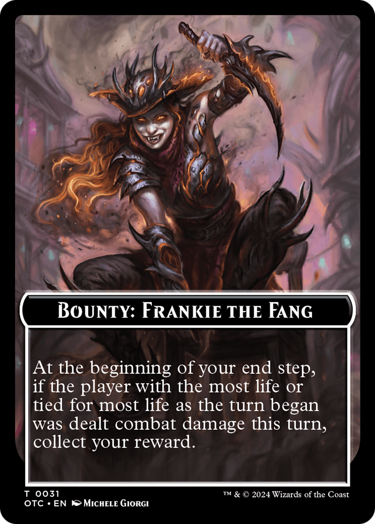 Image of Bounty: Frankie The Fang // Wanted! (TOTC-031) - Outlaws of Thunder Junction Commander Tokens Foil