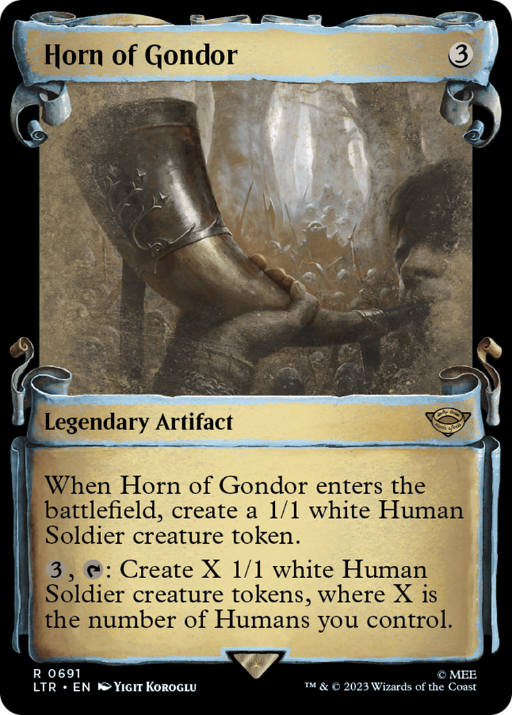 Image of Horn of Gondor (Showcase Scrolls) (LTR-691) - The Lord of the Rings: Tales of Middle-earth: (Showcase) Foil