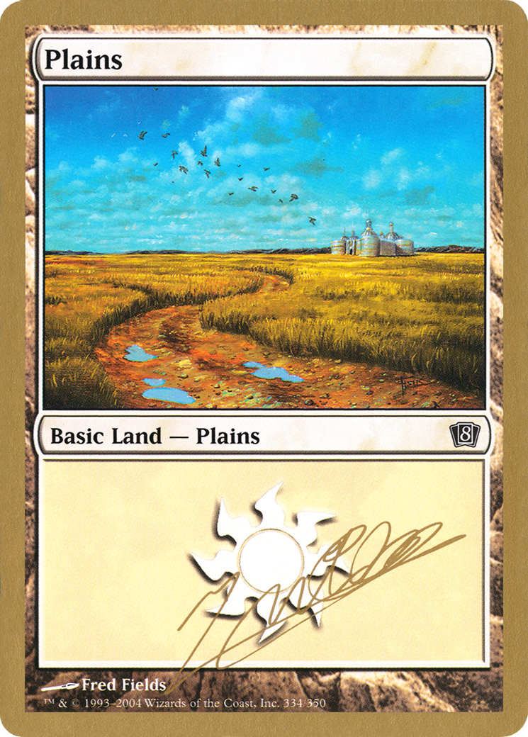 Image of Plains (334) - 2004 Julien Nuijten (8ED) (WCD-) - World Championship Decks 2004