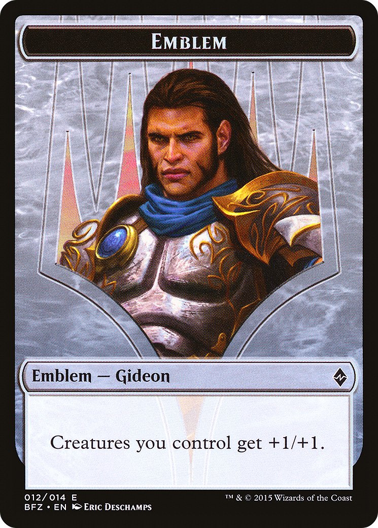 Image of Emblem - Gideon, Ally of Zendikar (BFZ-012) - Battle for Zendikar Tokens