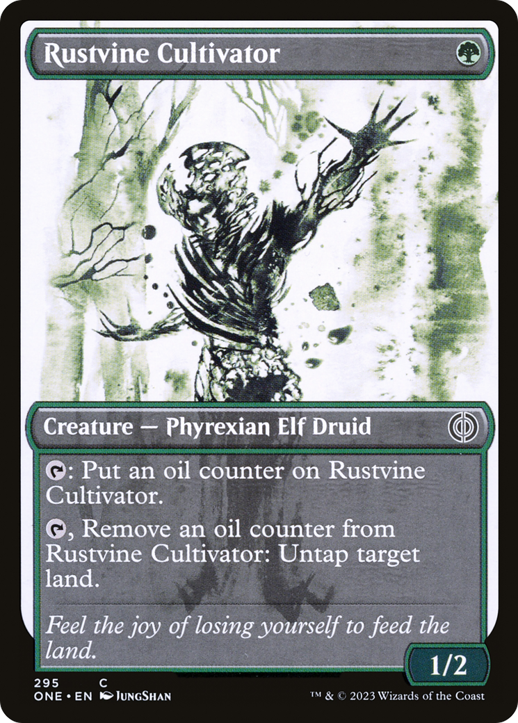 Image of Rustvine Cultivator (Showcase) (ONE-295) - Phyrexia: All Will Be One: (Showcase)