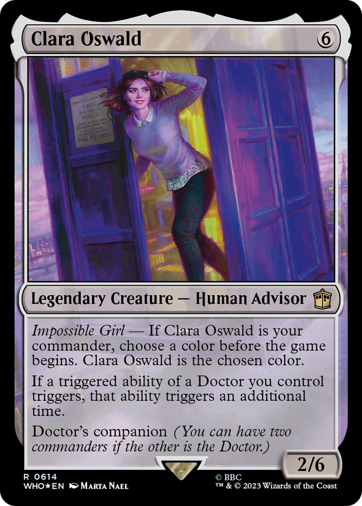 Image of Clara Oswald (Surge Foil) (WHO-614) - Doctor Who Foil
