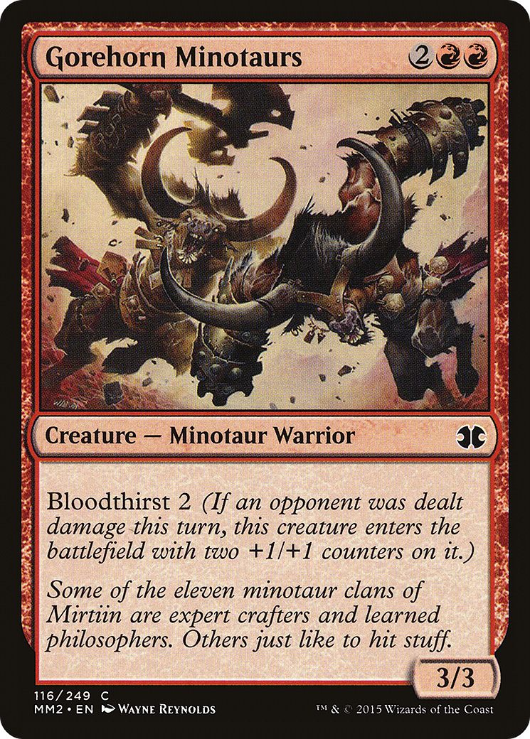 Image of Gorehorn Minotaurs (MM2-116) - Modern Masters 2015 Foil
