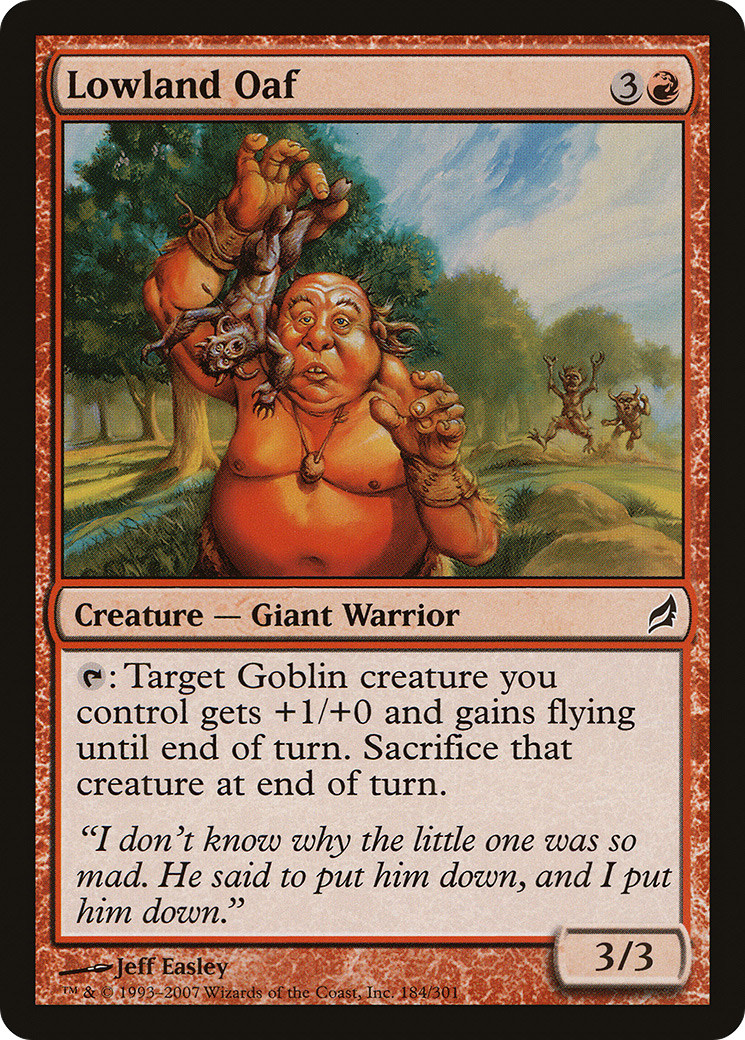 Image of Lowland Oaf (LRW-184) - Lorwyn Foil