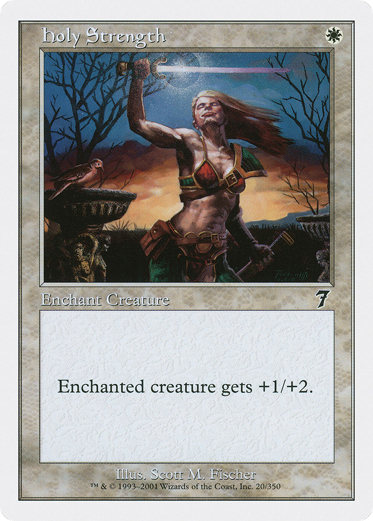 Image of Holy Strength (7ED-020) - 7th Edition Foil