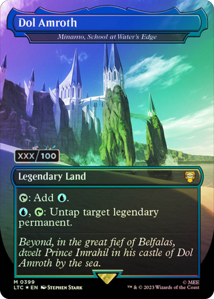 Image of Dol Amroth - Minamo, School at Water's Edge (Serial Numbered) (LTC-399) - Tales of Middle-earth Commander / Dol Amroth (Borderless) Foil