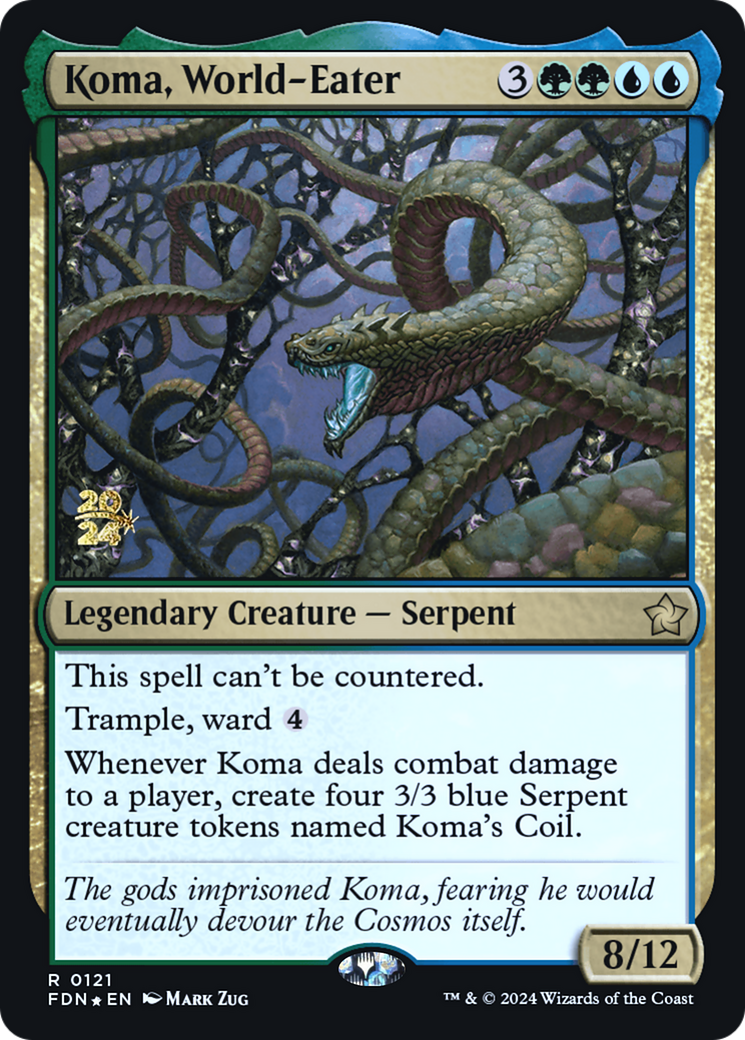 Image of Koma, World-Eater (PRE-121) - Foundations Promos Foil