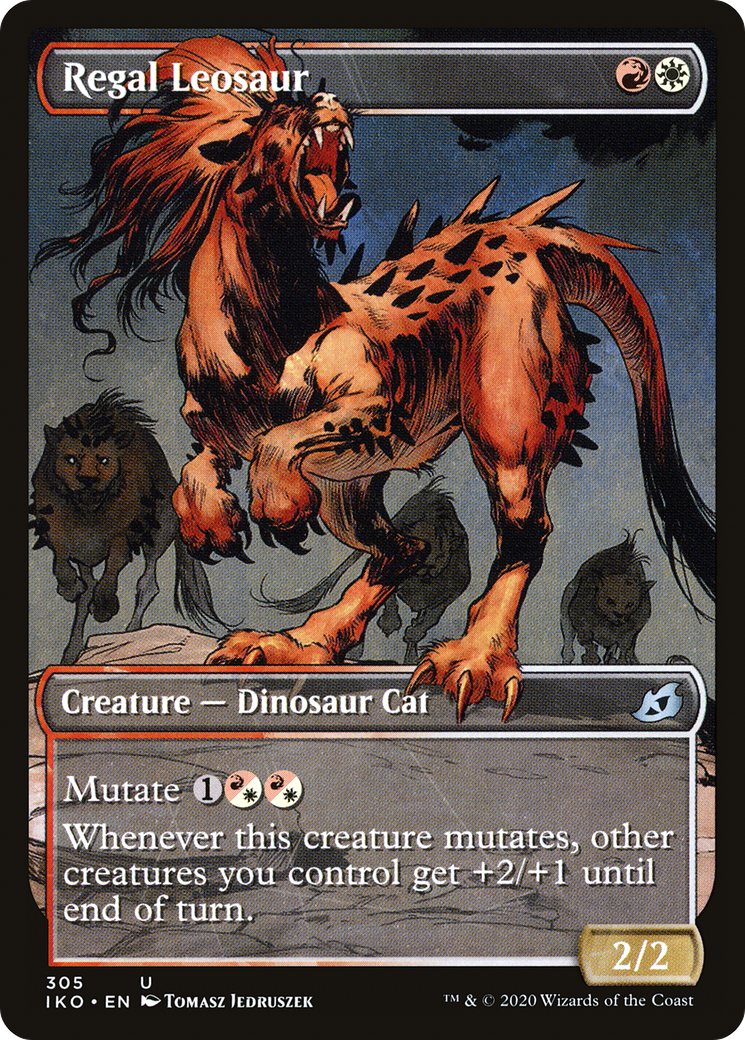 Image of Regal Leosaur (Showcase) (IKO-305) - Ikoria: Lair of Behemoths: (Showcase) Foil