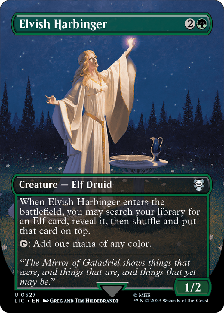 Image of Elvish Harbinger (Borderless) (LTC-527) - Tales of Middle-earth Commander (Borderless)