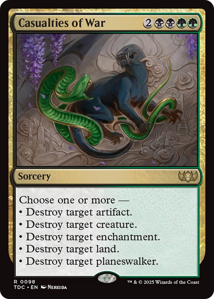 Image of Casualties of War (TDC-098) - Commander: Tarkir: Dragonstorm