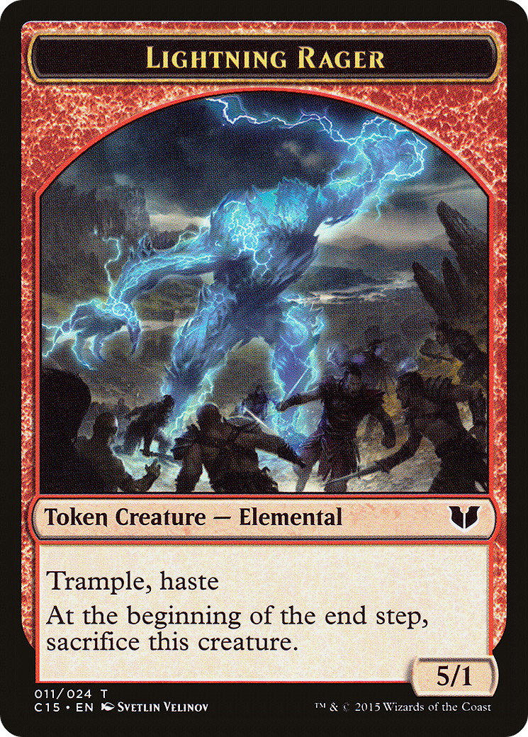 Image of Lightning Rager // Lightning Rager Double-Sided Token (C15-011) - Commander 2015 Tokens