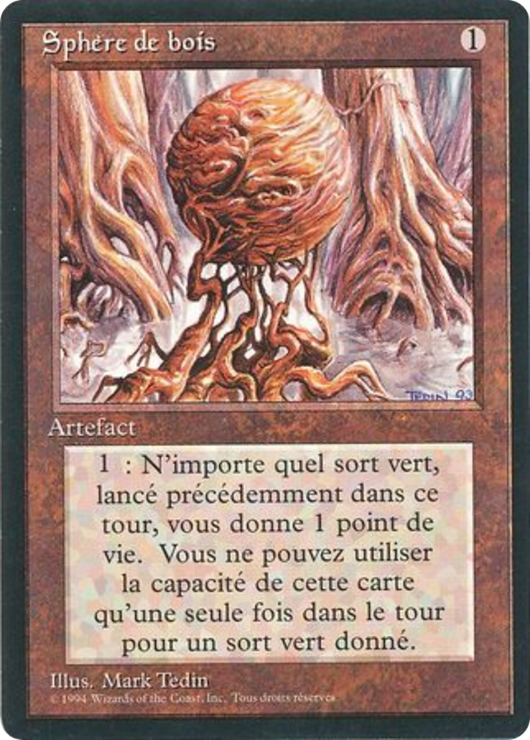 Image of Wooden Sphere (FBB-) - Foreign Black Border