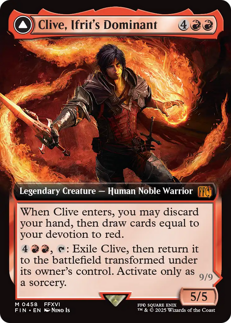 Image of Clive, Ifrit's Dominant (Extended Art) (FIN-458) - FINAL FANTASY: (enchantment, Extended Art)