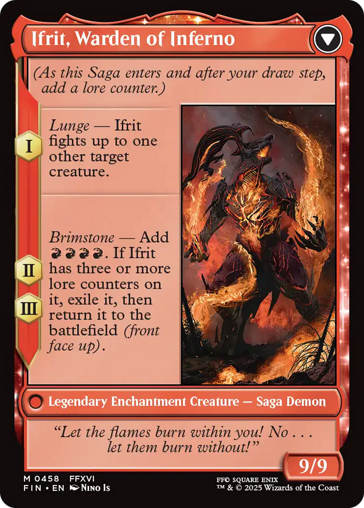 Image of Clive, Ifrit's Dominant (Extended Art) (FIN-458) - FINAL FANTASY: (enchantment, Extended Art) Foil