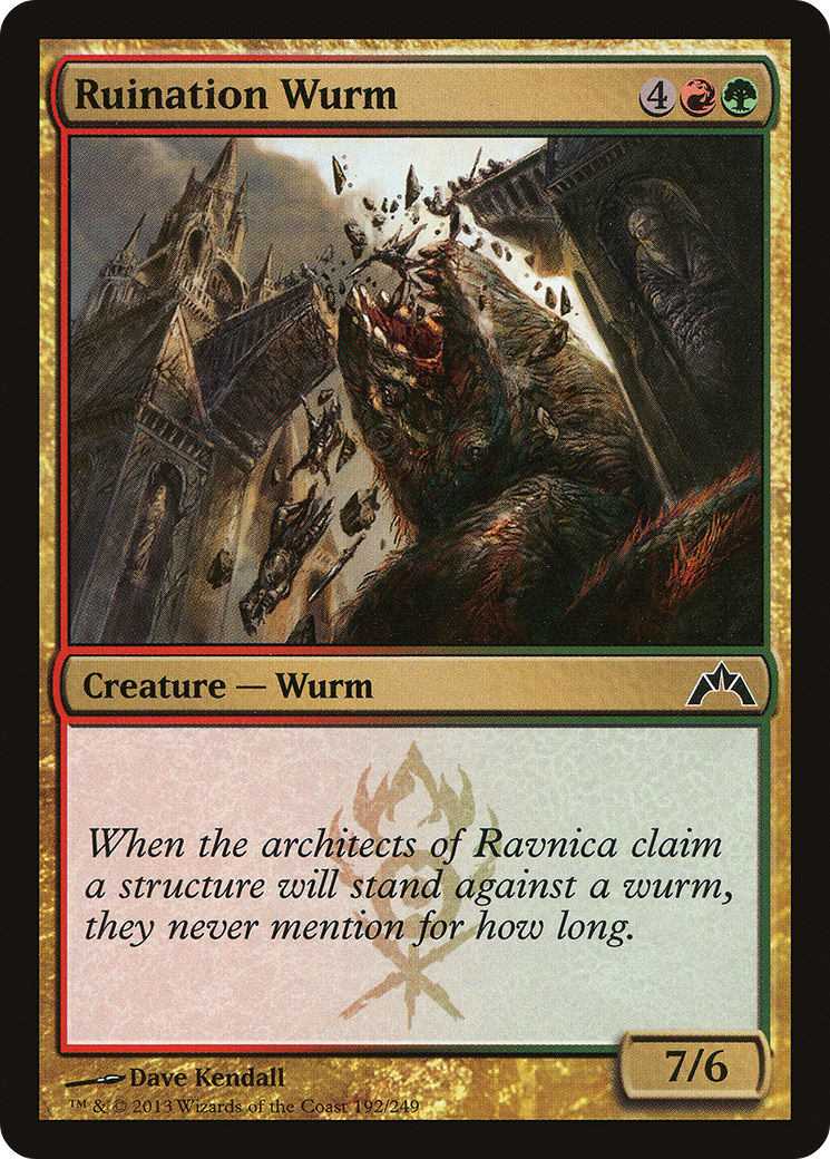 Image of Ruination Wurm (GTC-192) - Gatecrash Foil