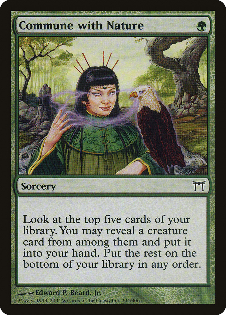 Image of Commune with Nature (CHK-204) - Champions of Kamigawa Foil