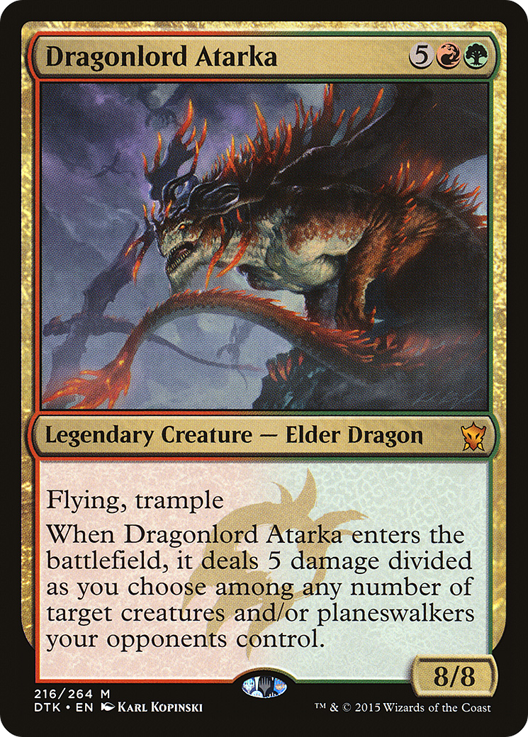 Image of Dragonlord Atarka (DTK-216) - Dragons of Tarkir Foil
