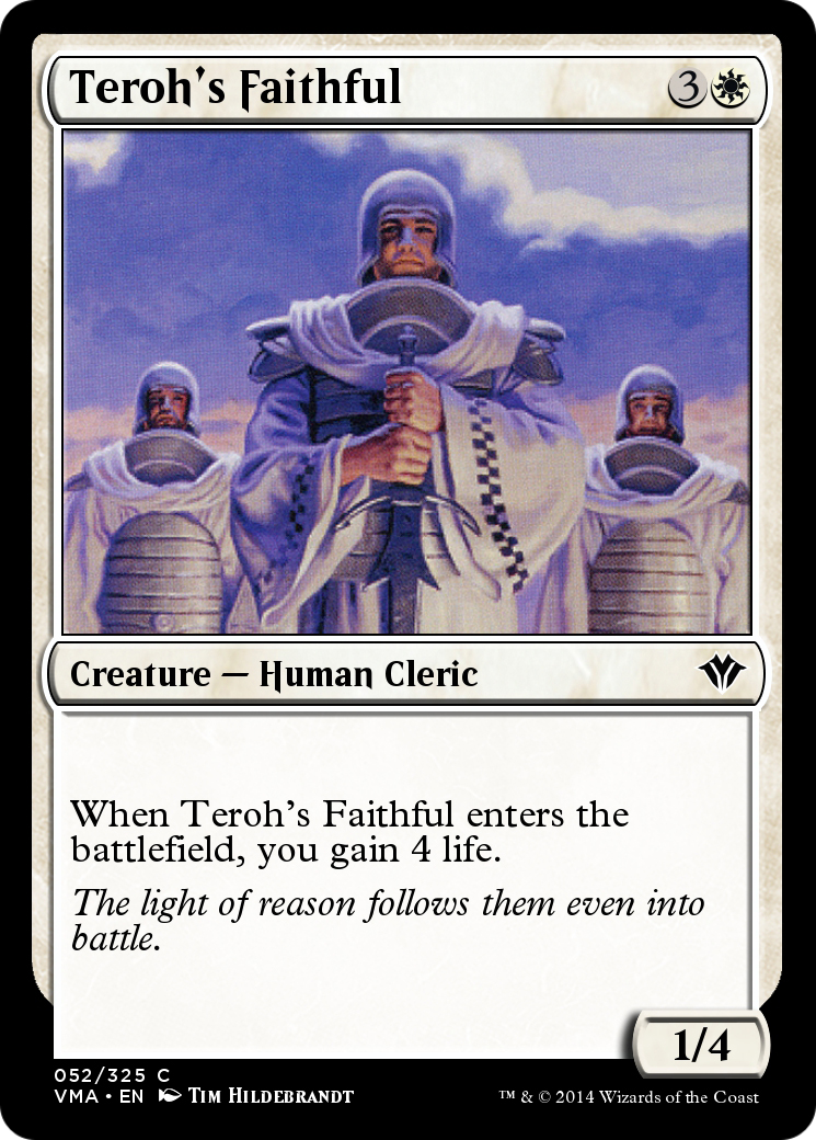 Image of Teroh's Faithful (VMA-052) - Vintage Masters Foil
