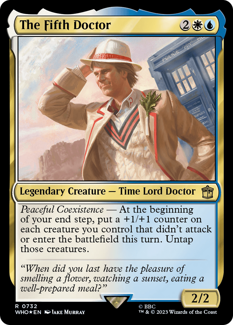Image of The Fifth Doctor (Surge Foil) (WHO-732) - Doctor Who Foil
