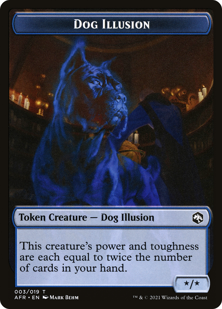 Image of Dog Illusion (TAFR-003) - Adventures in the Forgotten Realms Tokens Foil