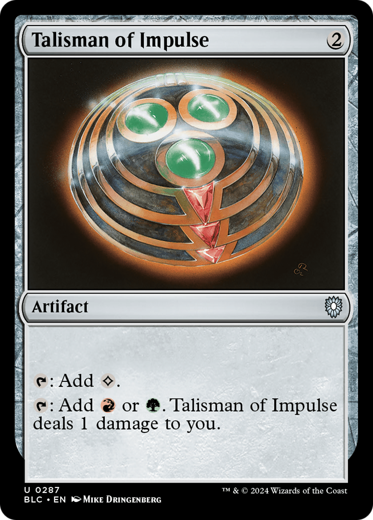 Image of Talisman of Impulse (BLC-287) - Bloomburrow Commander