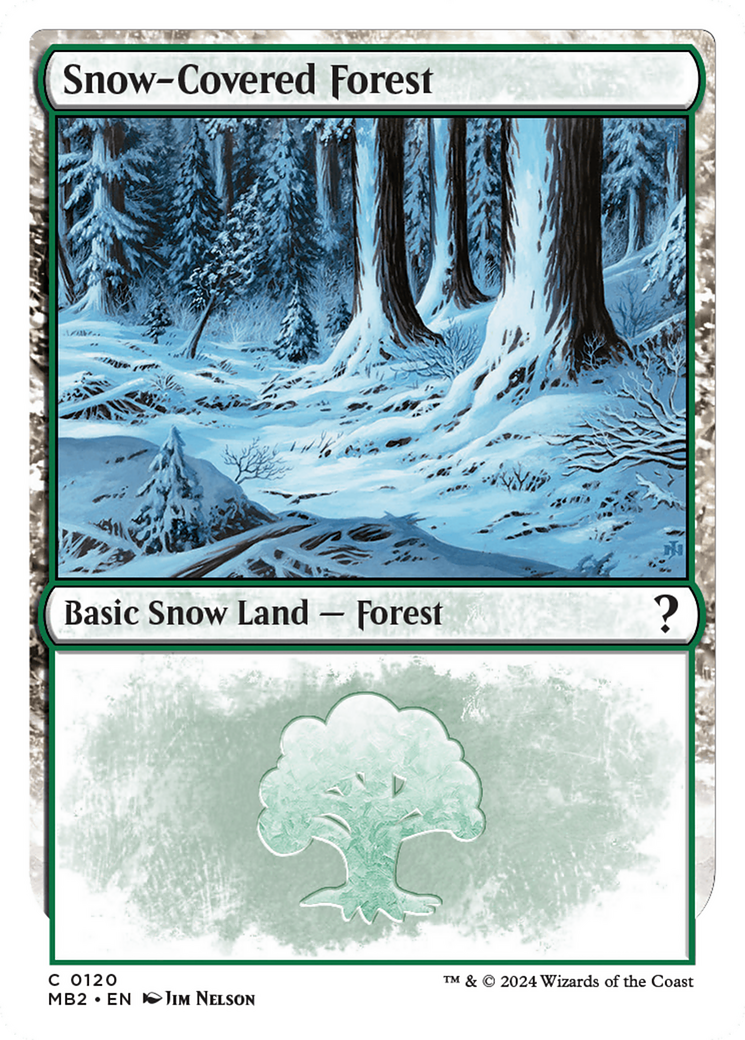 Image of Snow-Covered Forest (White Border) (MB2-120) - Mystery Booster 2: (snow)