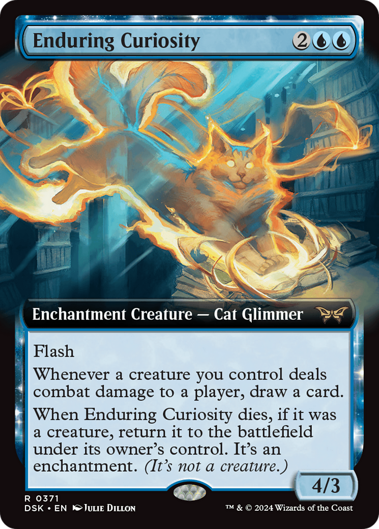 Image of Enduring Curiosity (Extended Art) (DSK-371) - Duskmourn: House of Horror: (Extended Art, enchantment)