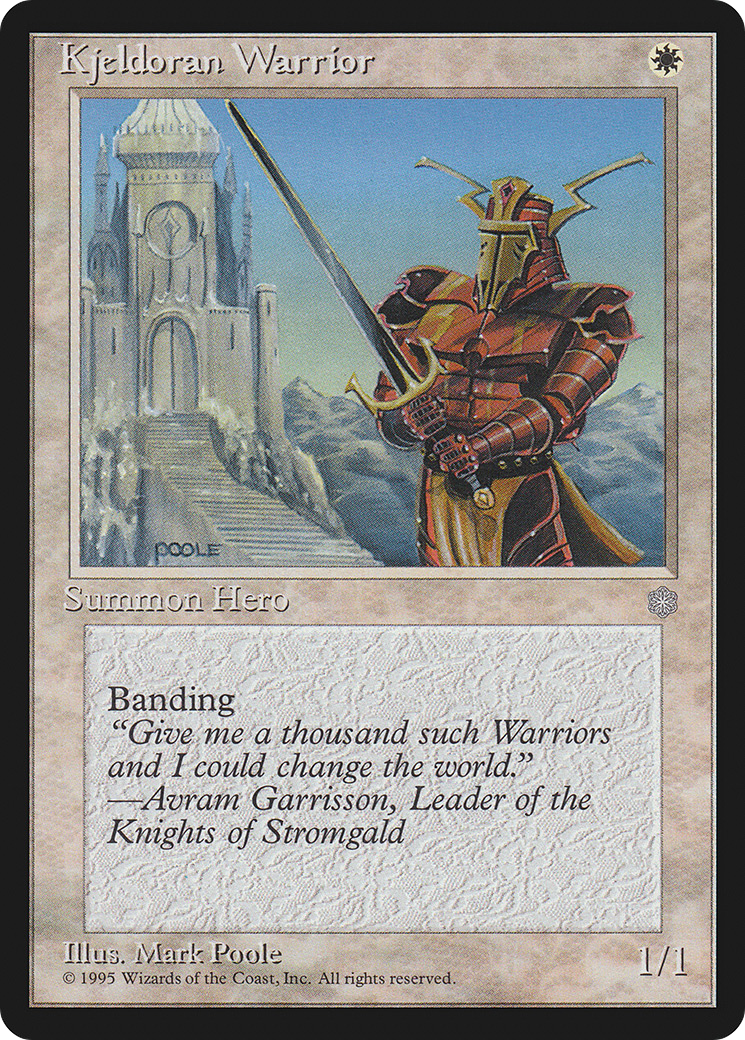 Image of Kjeldoran Warrior (ICE-) - Ice Age
