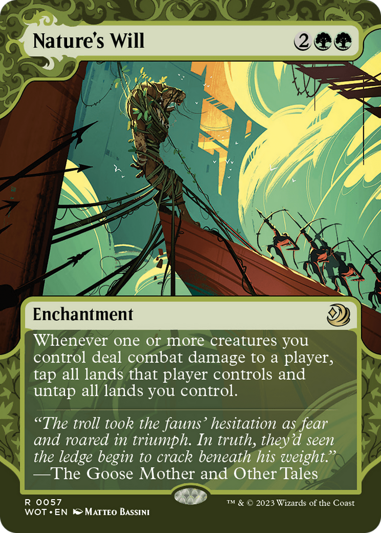 Image of Nature's Will (WOT-057) - Wilds of Eldraine: Enchanting Tales: (Showcase) (Borderless)