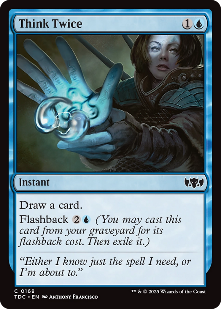 Image of Think Twice (TDC-168) - Commander: Tarkir: Dragonstorm