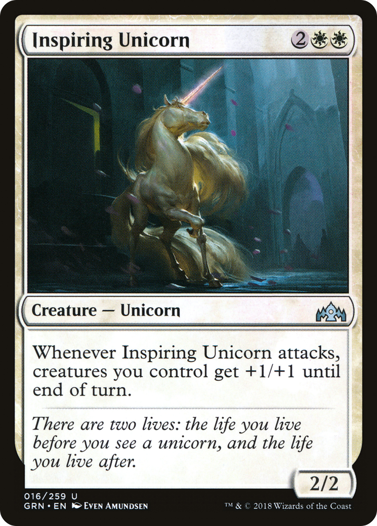 Image of Inspiring Unicorn (GRN-016) - Guilds of Ravnica Foil