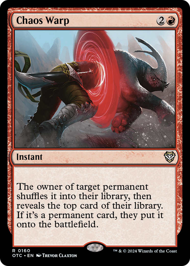 Image of Chaos Warp (OTC-160) - Outlaws of Thunder Junction Commander