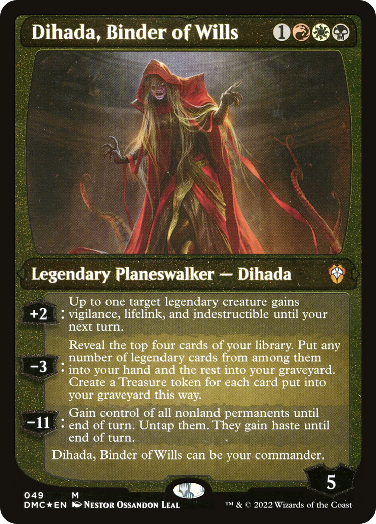 Image of Dihada, Binder of Wills (DMC-049) - Dominaria United Commander Etched Foil