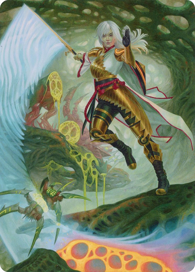 Image of The Eternal Wanderer // The Eternal Wanderer (AONE-003) - Phyrexia: All Will Be One Art Series (Borderless) Foil