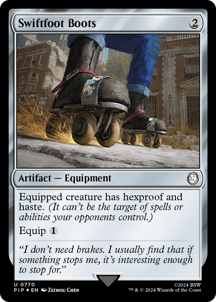 Image of Swiftfoot Boots (Surge Foil) (PIP-770) - Fallout Foil