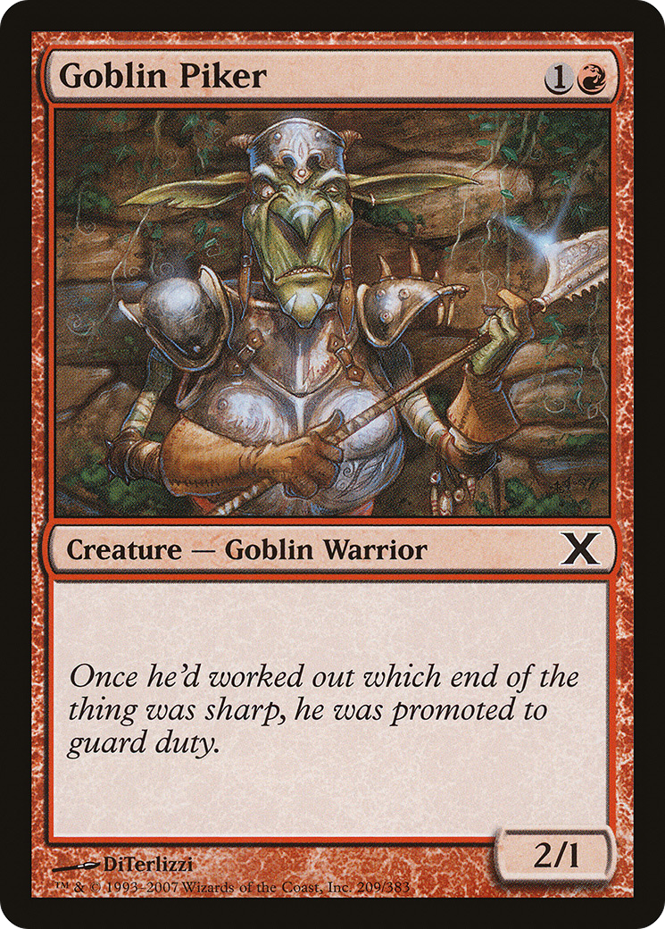 Image of Goblin Piker (10E-209) - Tenth Edition