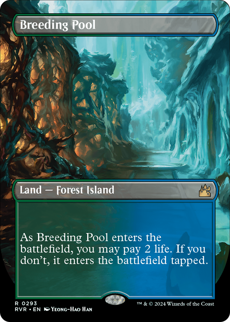 Image of Breeding Pool (Borderless) (RVR-293) - Ravnica Remastered (Borderless) Foil
