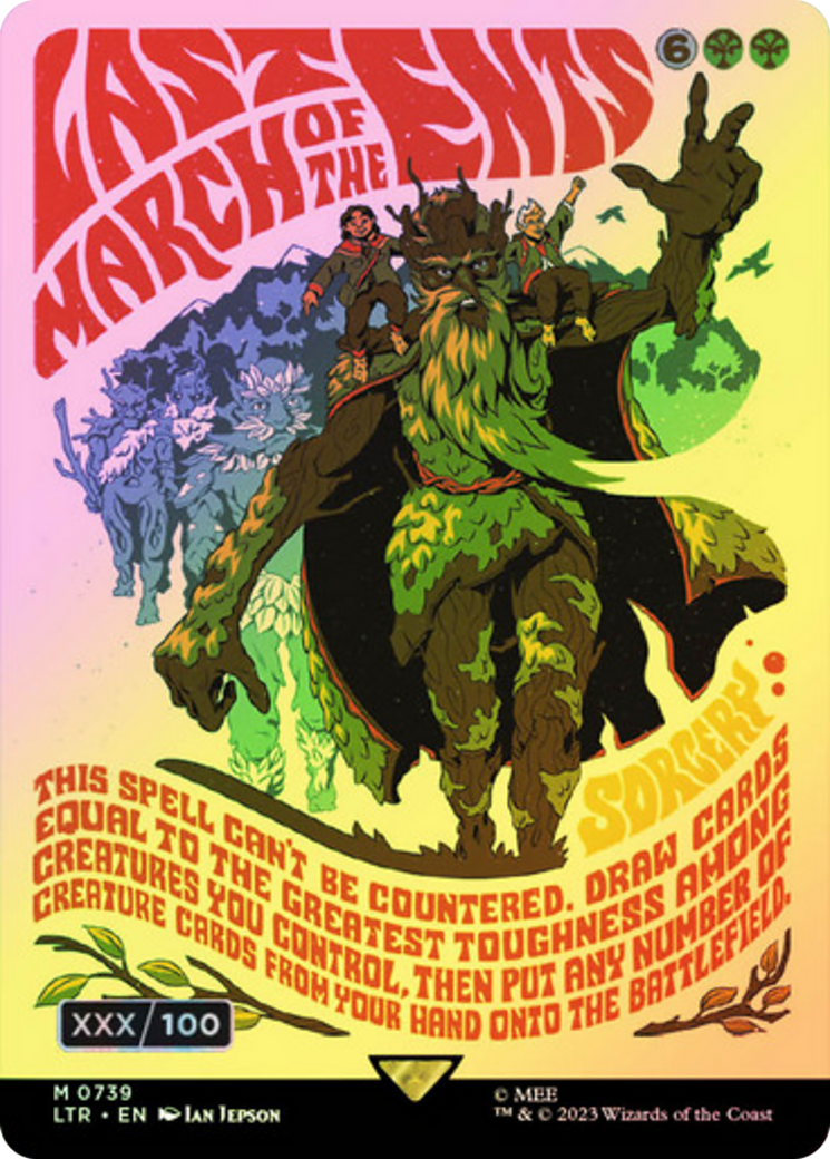 Image of Last March of the Ents (Borderless Poster) (Serial Numbered) (LTR-739) - The Lord of the Rings: Tales of Middle-earth (Borderless) Foil